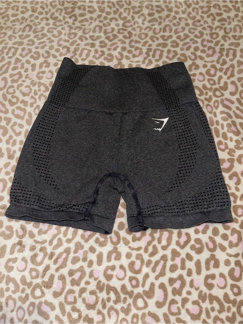 Gymshark Charcoal Seamless High-Waist Bike Shorts